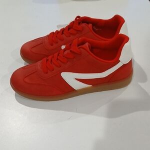 Dolce Vita Red and White Sneakers